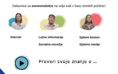 Delavnice za osnovnošolce: “Varnost na spletu”